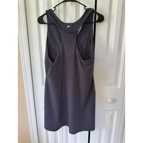 Fabletics On-the-Go Built-in Bra Gray Athletic Dress L - Picture 2 of 7